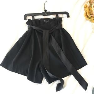 High Waisted Dress Cinch Waist Shorts